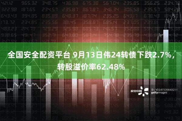 全国安全配资平台 9月13日伟24转债下跌2.7%，转股溢价率62.48%