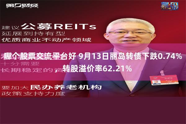 哪个股票交流平台好 9月13日丽岛转债下跌0.74%，转股溢价率62.21%