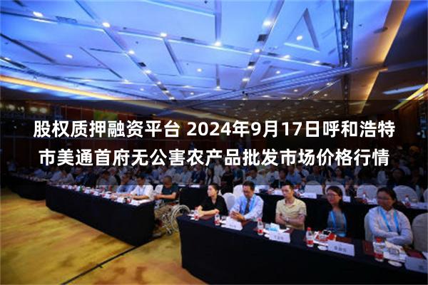 股权质押融资平台 2024年9月17日呼和浩特市美通首府无公害农产品批发市场价格行情