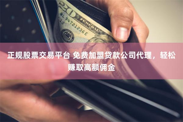 正规股票交易平台 免费加盟贷款公司代理，轻松赚取高额佣金