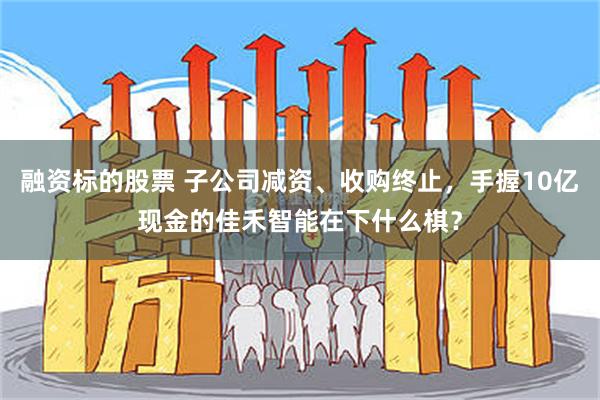 融资标的股票 子公司减资、收购终止，手握10亿现金的佳禾智能在下什么棋？