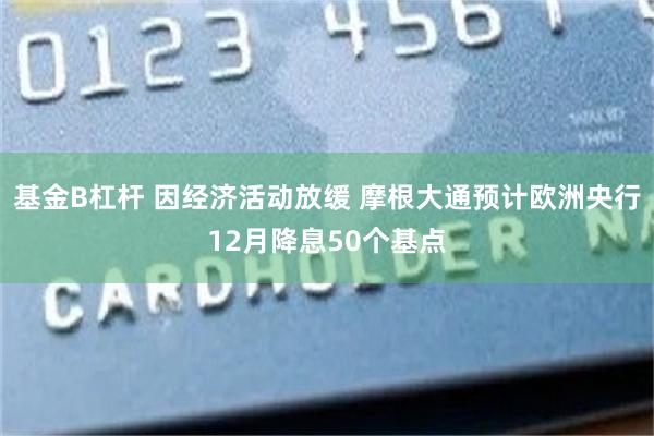 基金B杠杆 因经济活动放缓 摩根大通预计欧洲央行12月降息50个基点